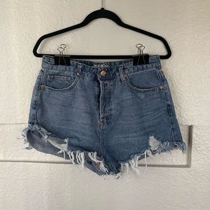 High Rise Denim Shorts